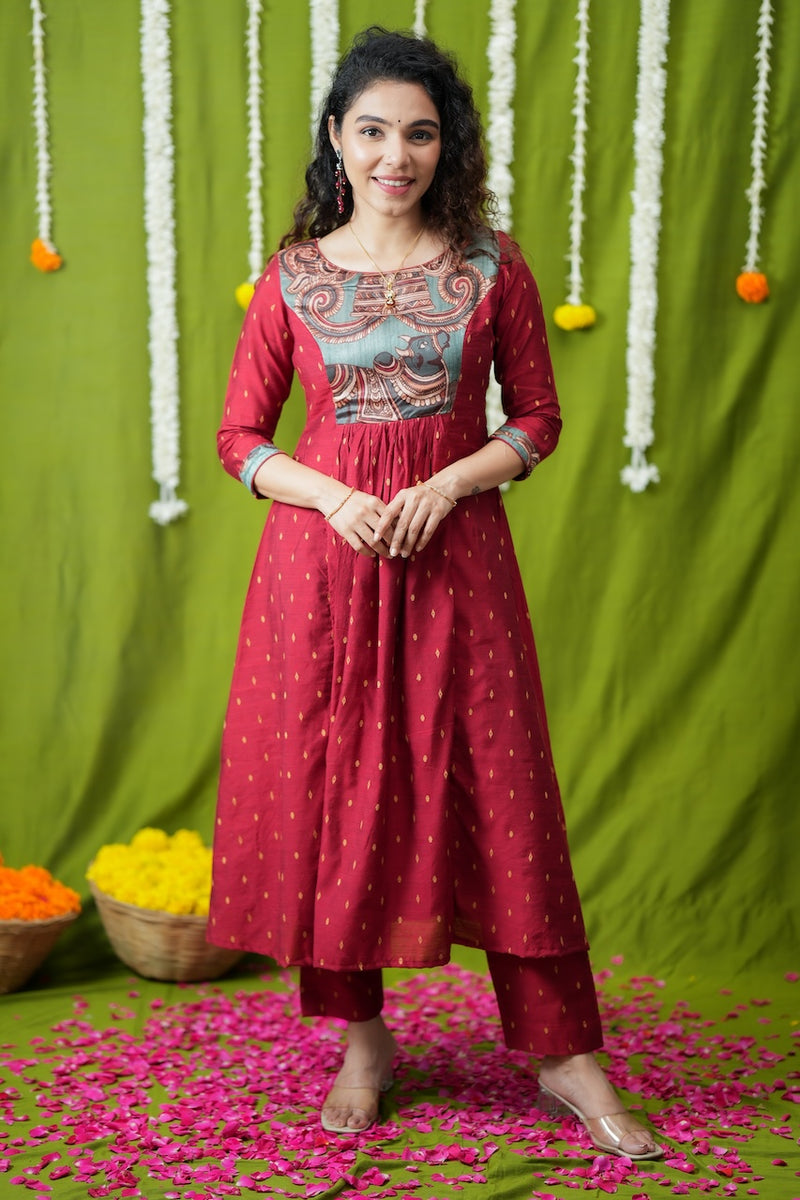 Vedha Red Co-ord Set