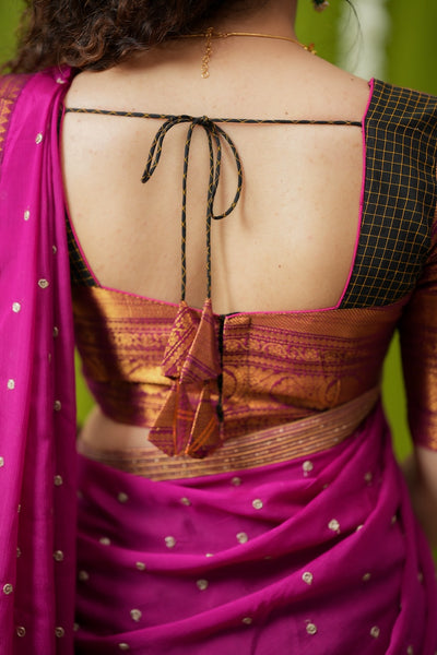 Esha Black check Halfsaree
