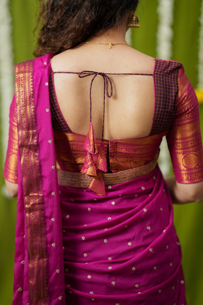 Esha Wine check Halfsaree