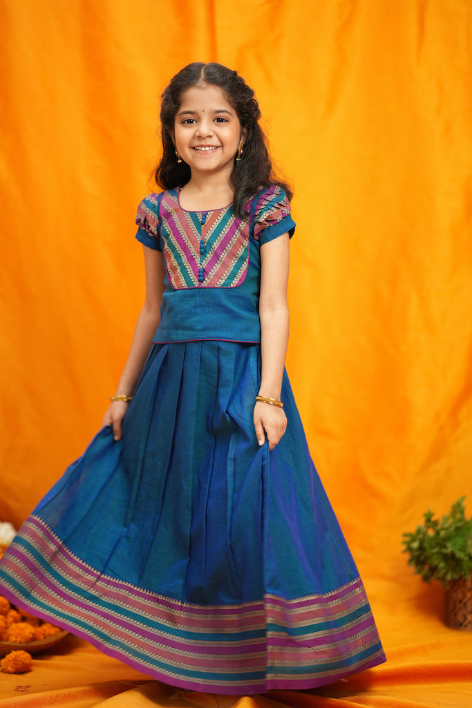 Yashika Teal Handloom Cotton Mini