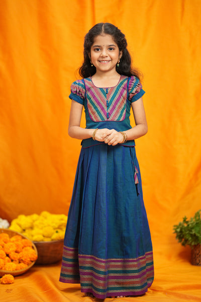 Yashika Teal Handloom Cotton Mini