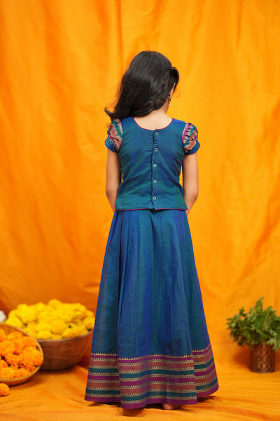 Yashika Teal Handloom Cotton Mini