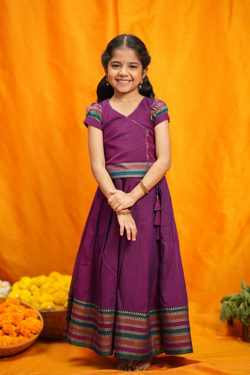 Vanika Magenta Handloom Kids Mini