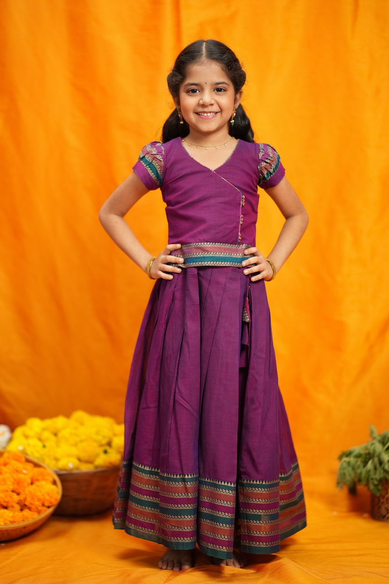 Vanika Magenta Handloom Kids Mini