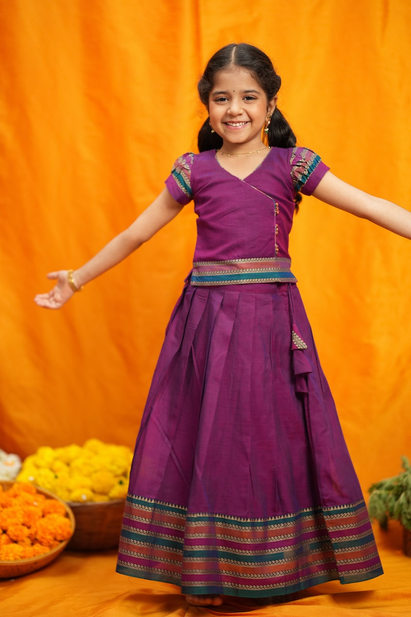 Vanika Magenta Handloom Kids Mini
