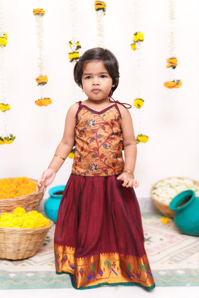 Prathana Mustard & Maroon Mini