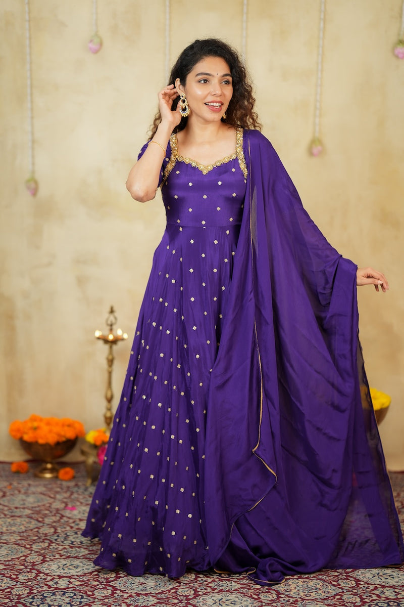 Yamuna Purple Maxi Dress