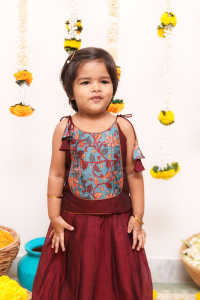 Prathana Teal & Maroon Mini