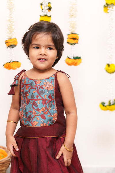 Prathana Teal & Maroon Mini