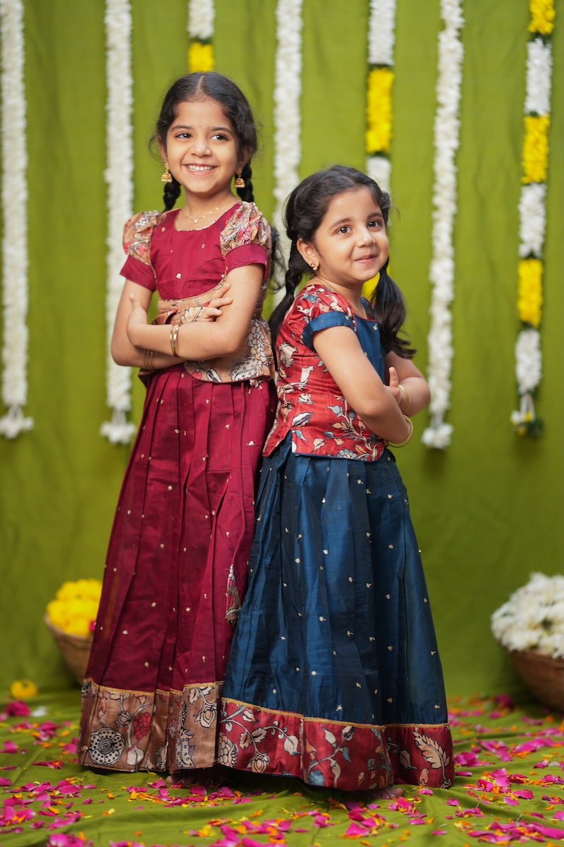 Darshini Teal Peplum Top & Skirt Mini