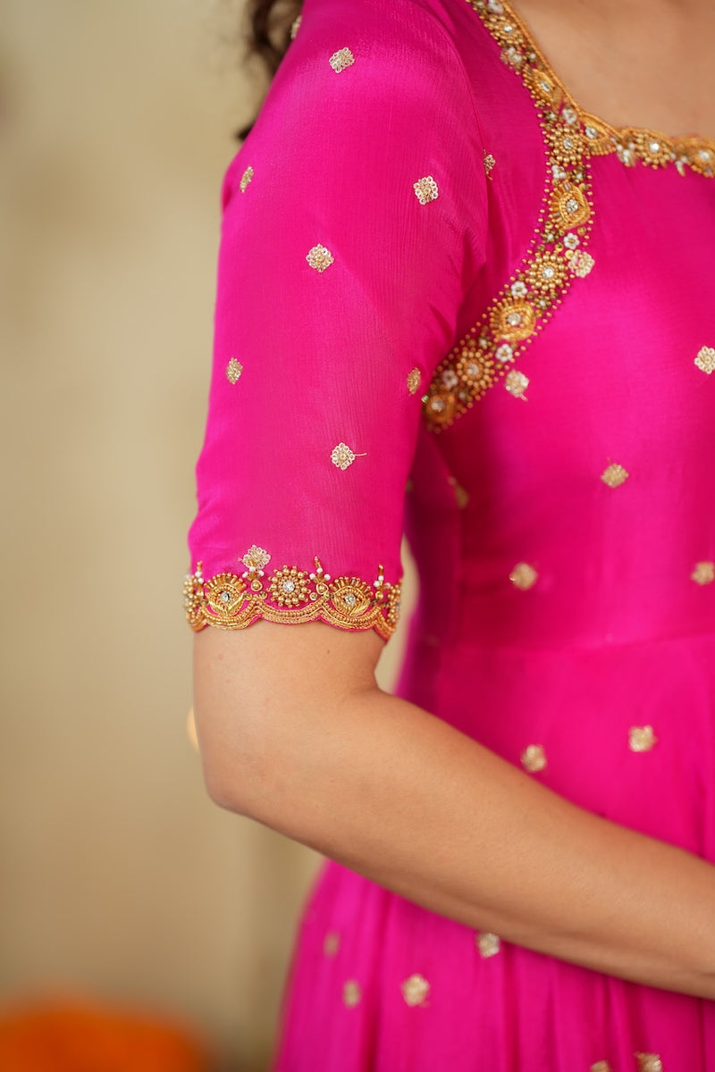Yamuna Rani Pink Maxi Dress