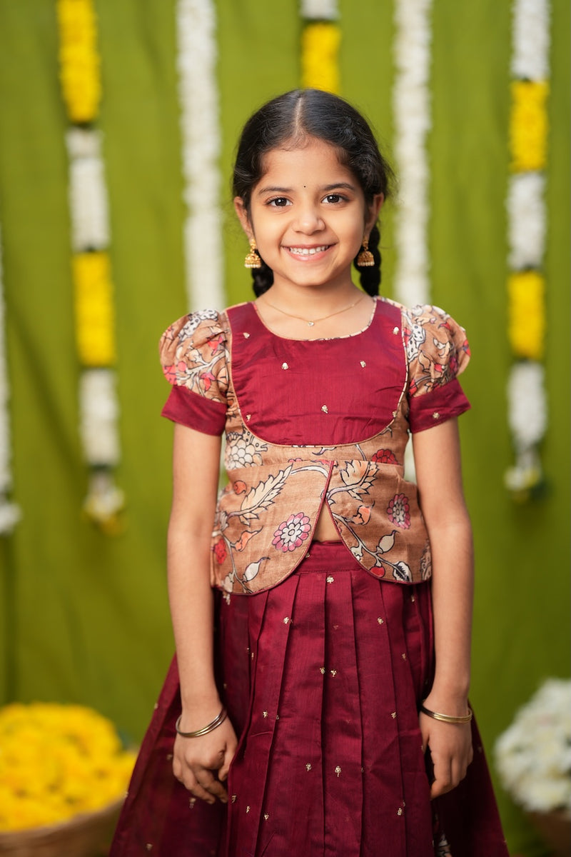 Darshini Red Peplum Top & Skirt Mini