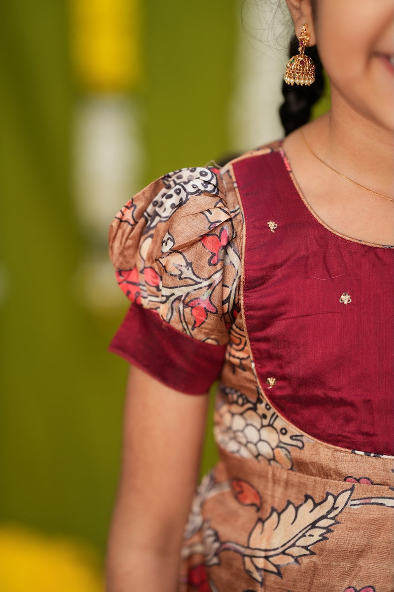Darshini Red Peplum Top & Skirt Mini