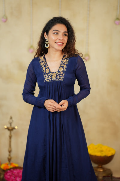 Kiara Navy Blue Kurta Set