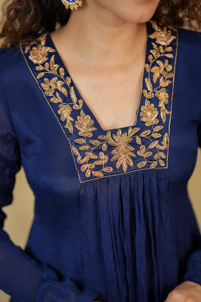 Kiara Navy Blue Kurta Set