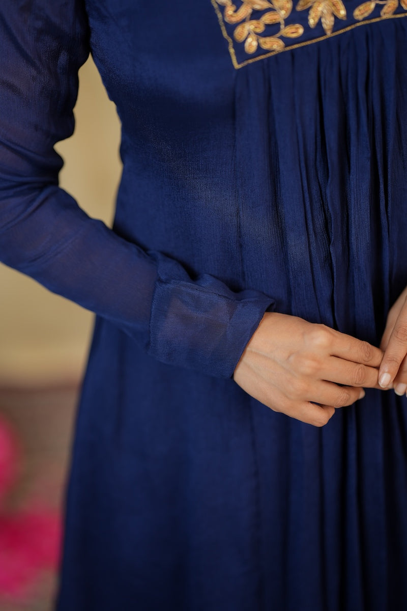 Kiara Navy Blue Kurta Set