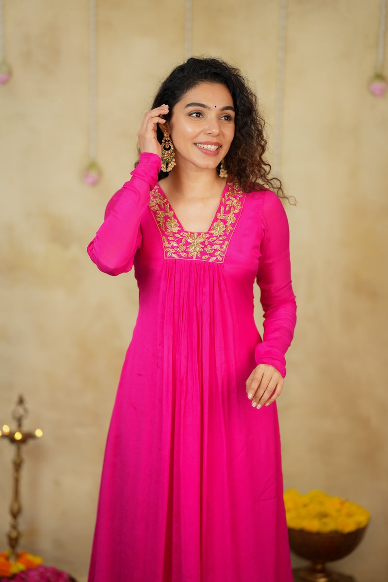 Kiara Rani Pink Kurta Set