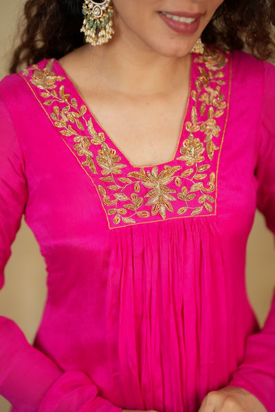 Kiara Rani Pink Kurta Set