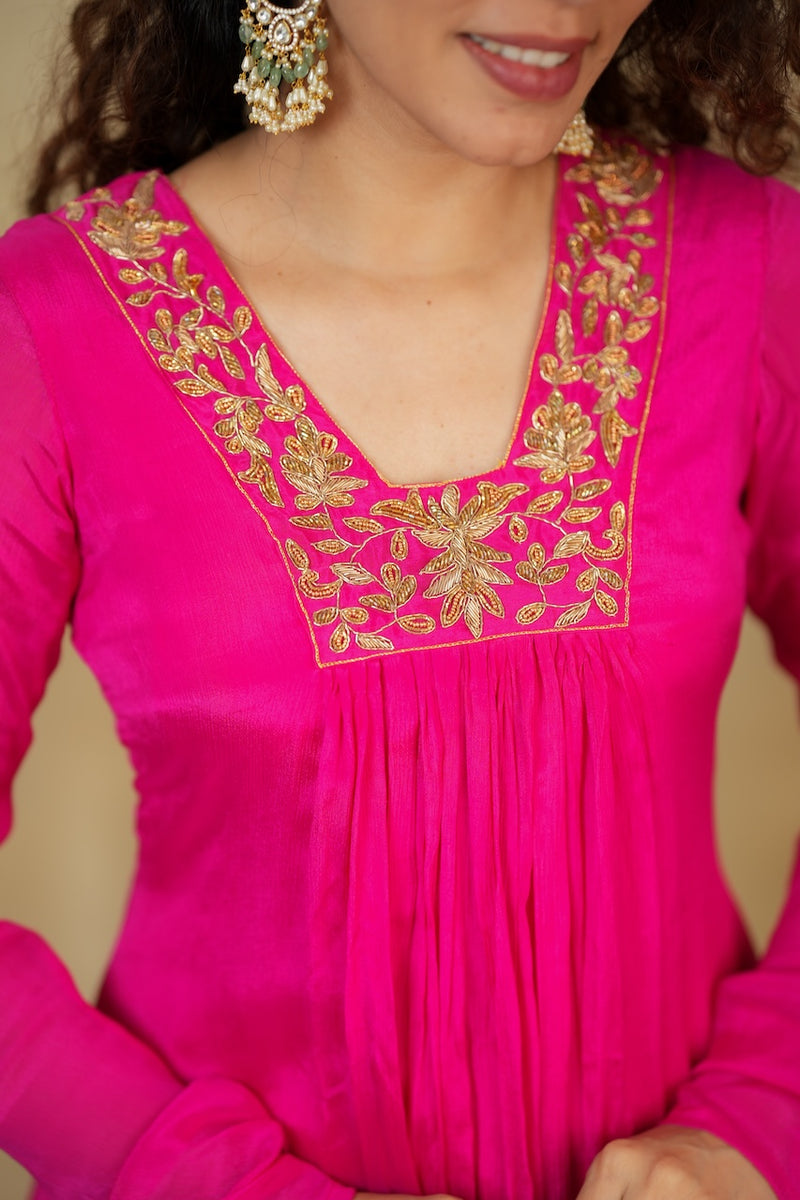 Kiara Rani Pink Kurta Set