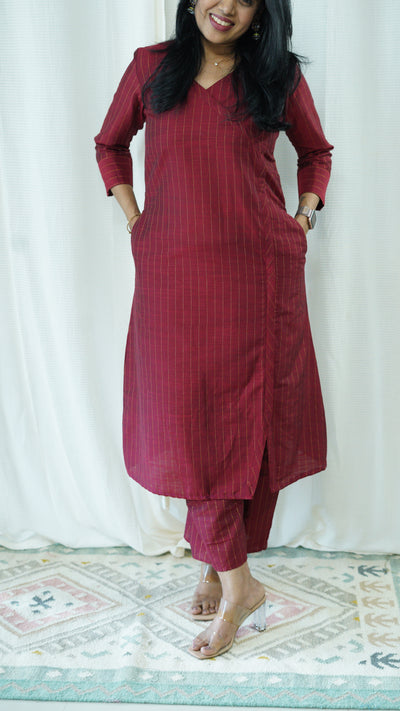 Aatika Maroon Co-Ord Set