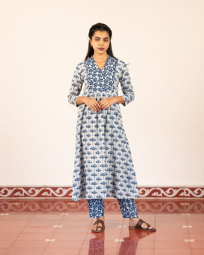 Lotus Indigo Kurta Set