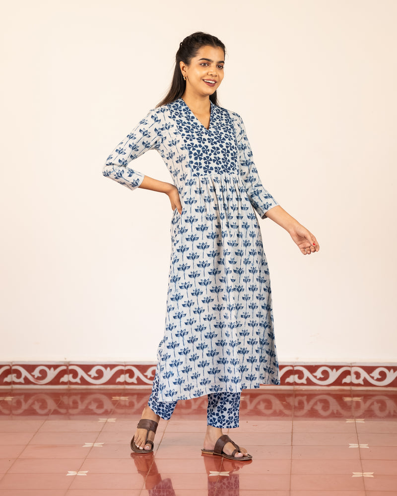 Lotus Indigo Kurta Set