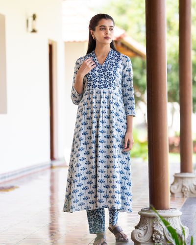 Lotus Indigo Kurta Set