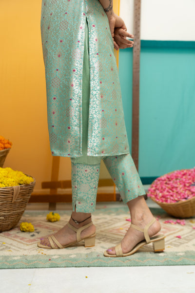 Harini Teal Green Kurti Set