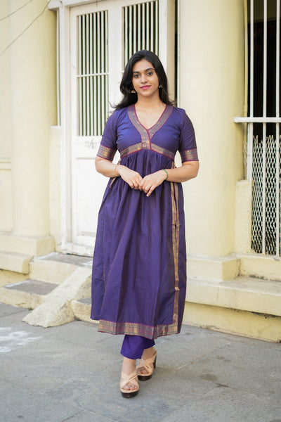 Mayili Violet Kurti Set