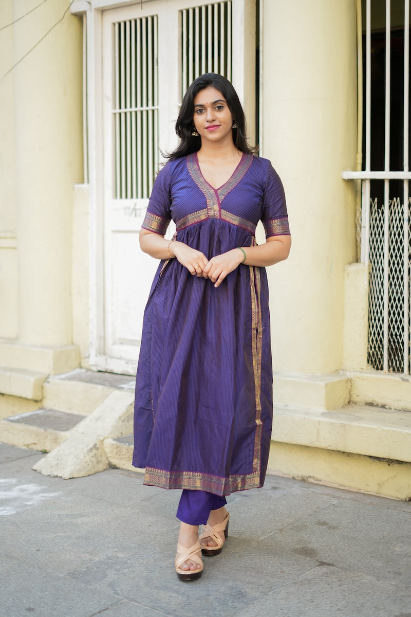 Mayili Violet Kurti Set