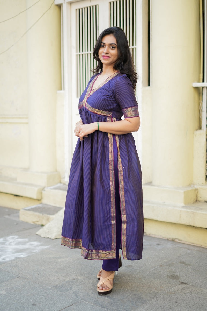 Mayili Violet Kurti Set