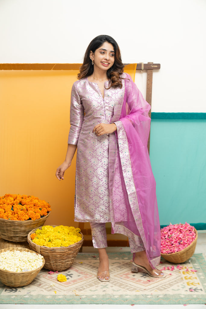 EXP - Harini Lavender Kurti Set