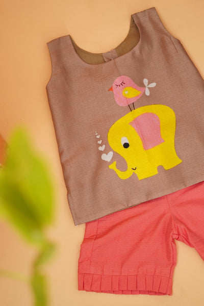 Baby Elephant Shorts Set
