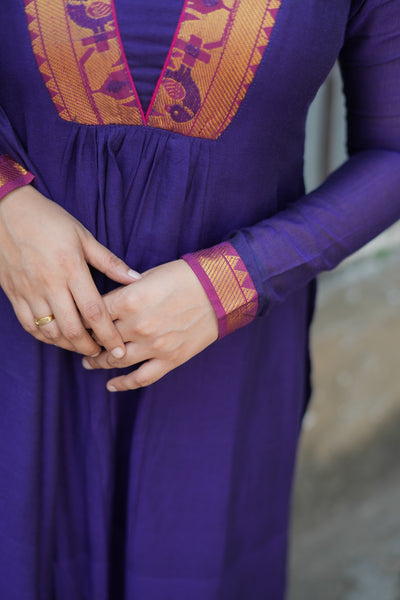 Brindha purple kurta set