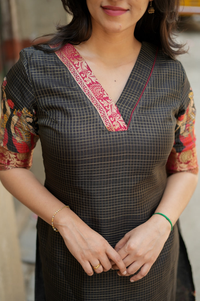 Ganga Black Kurta Set