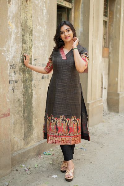 Ganga Black Kurta Set