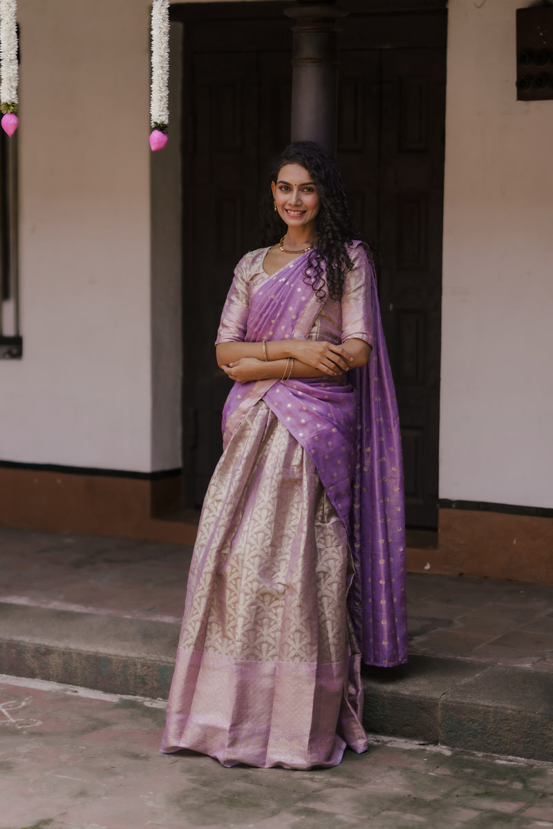 EXP - Insya Lilac Banaras Halfsaree