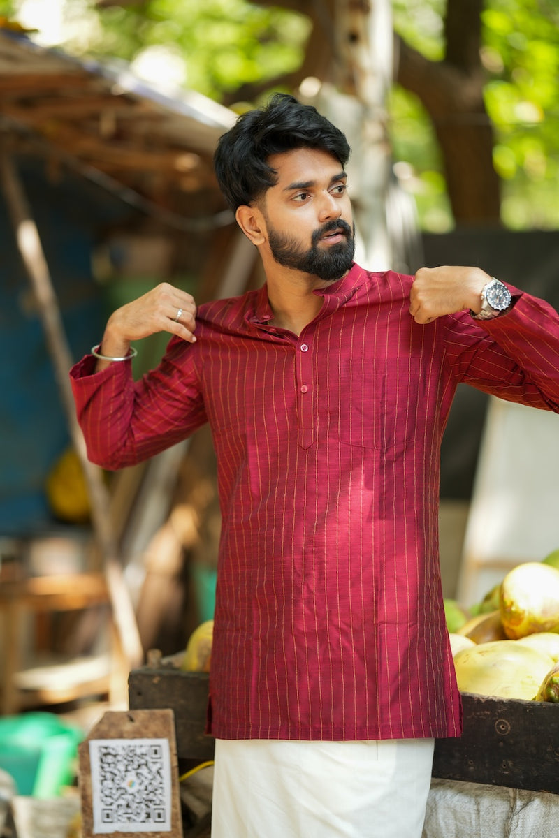 Yaazhan Maroon Shirt