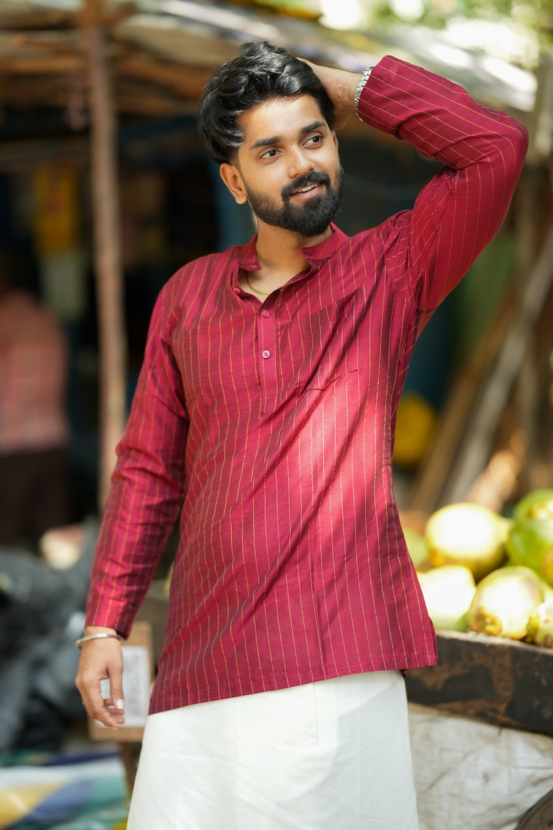 Yaazhan Maroon Shirt