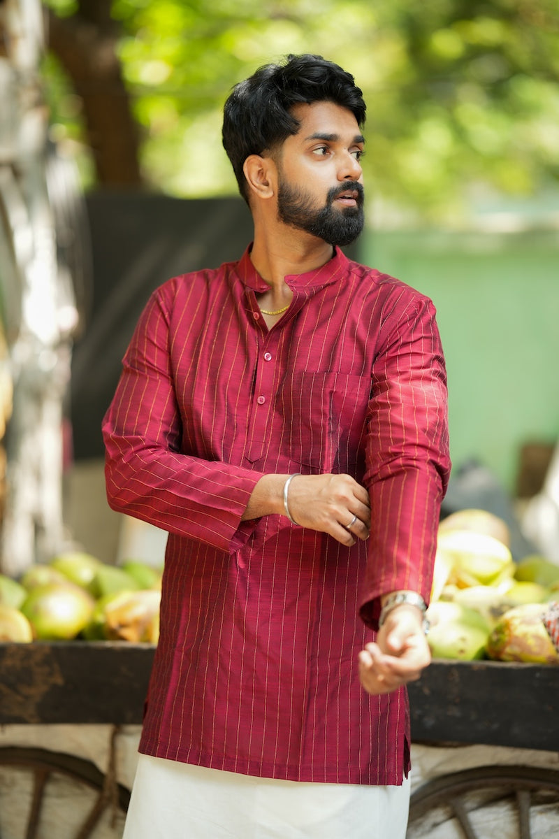 Yaazhan Maroon Shirt