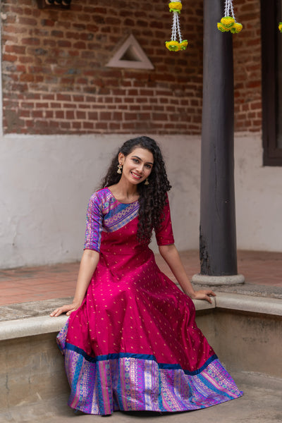 Srushti Magenta Maxi Dress