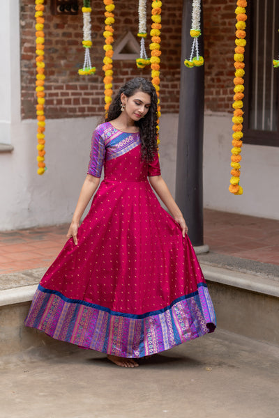 Srushti Magenta Maxi Dress