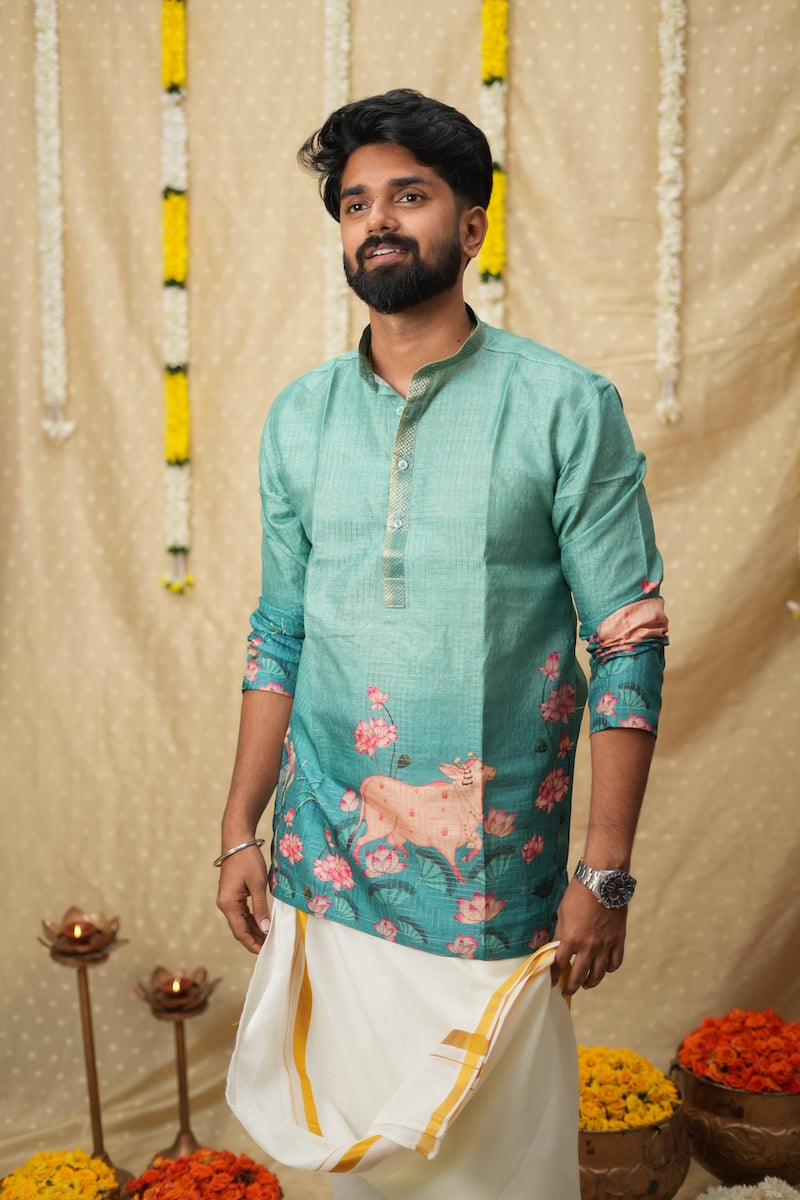 Nedunchezhian Blue Shirt