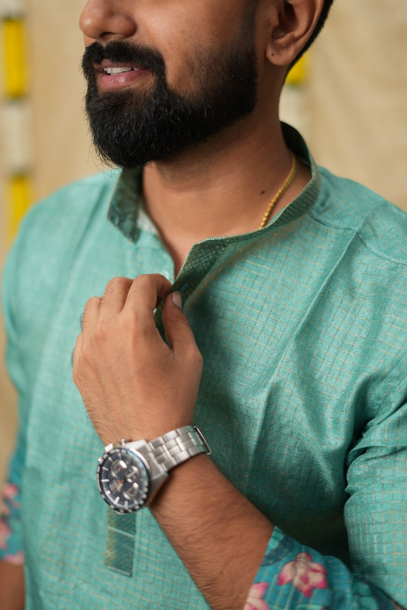 Nedunchezhian Blue Shirt
