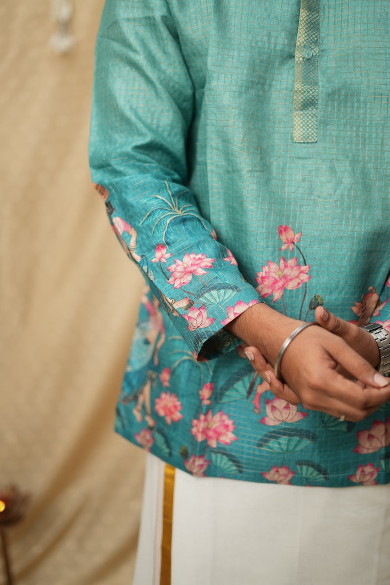 Nedunchezhian Blue Shirt