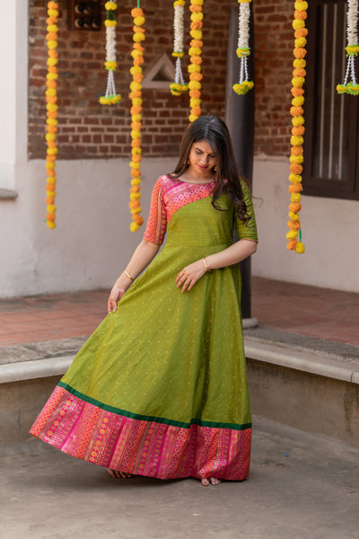 Srushti Green Maxi Dress