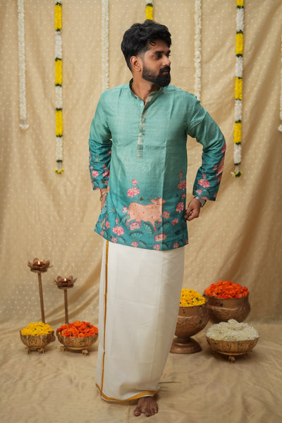 Nedunchezhian Blue Shirt