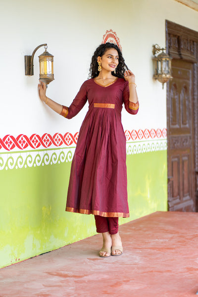 Shanmathi Maroon & Mustard