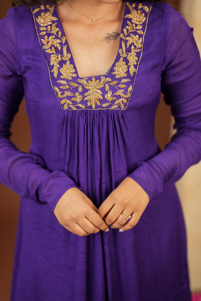 Kiara Purple Kurta Set