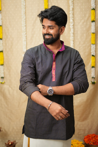 Senthanamuthan Navy Shirt